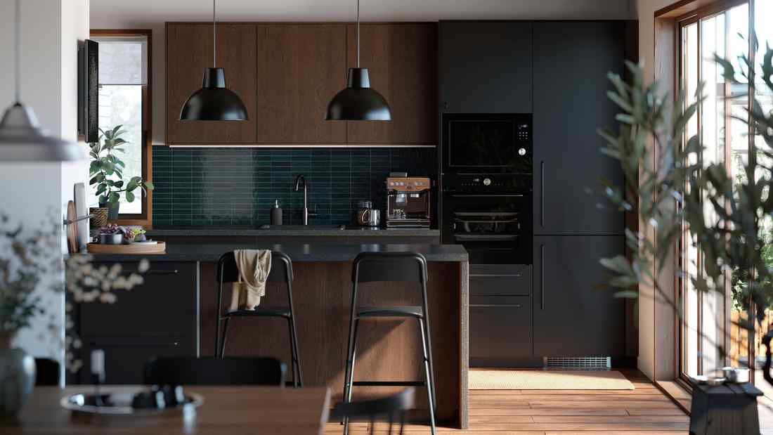 Lampu Gantung Dapur dengan Desain Geometris yang Menarik
