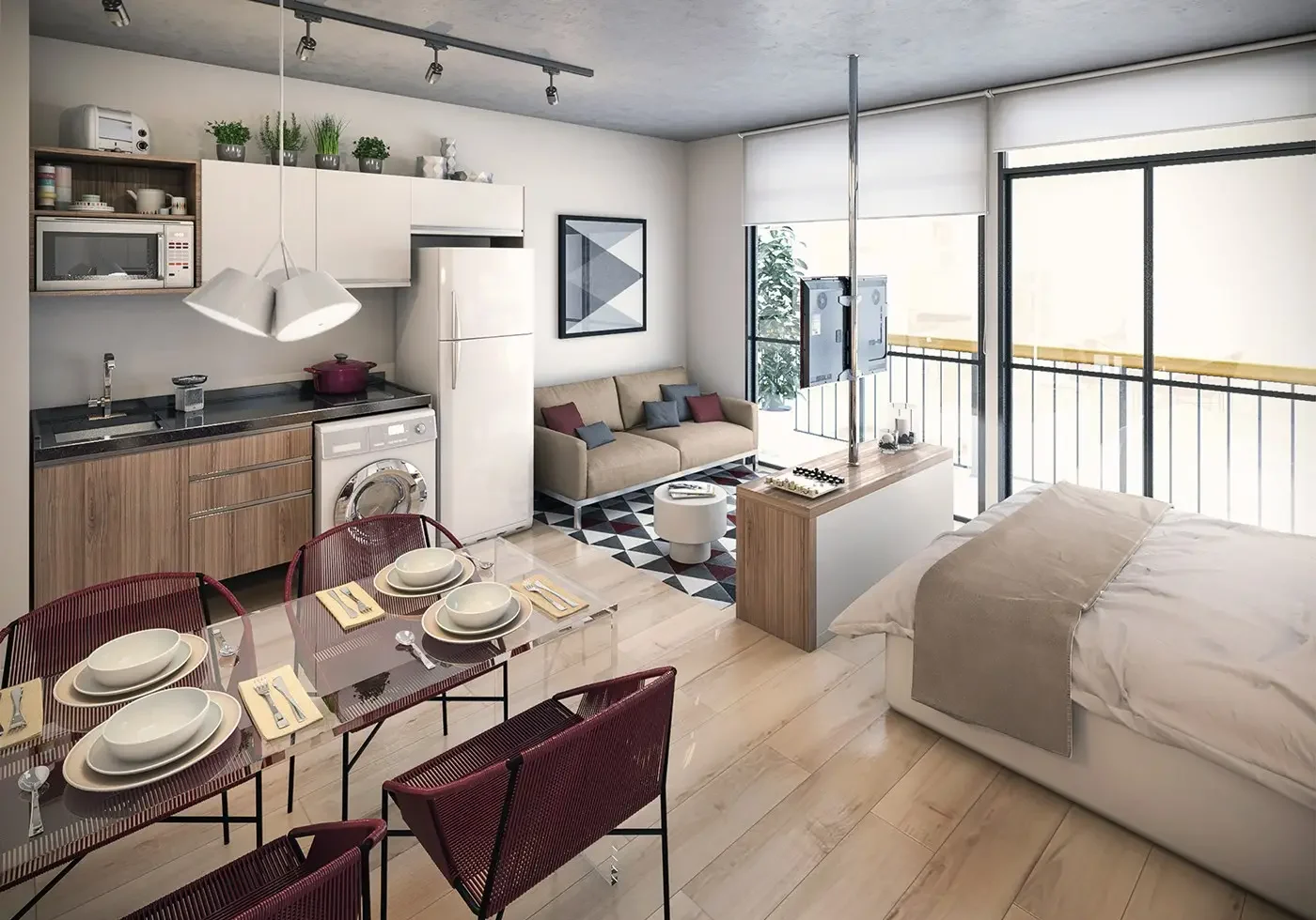 Apartemen Studio Minimalis