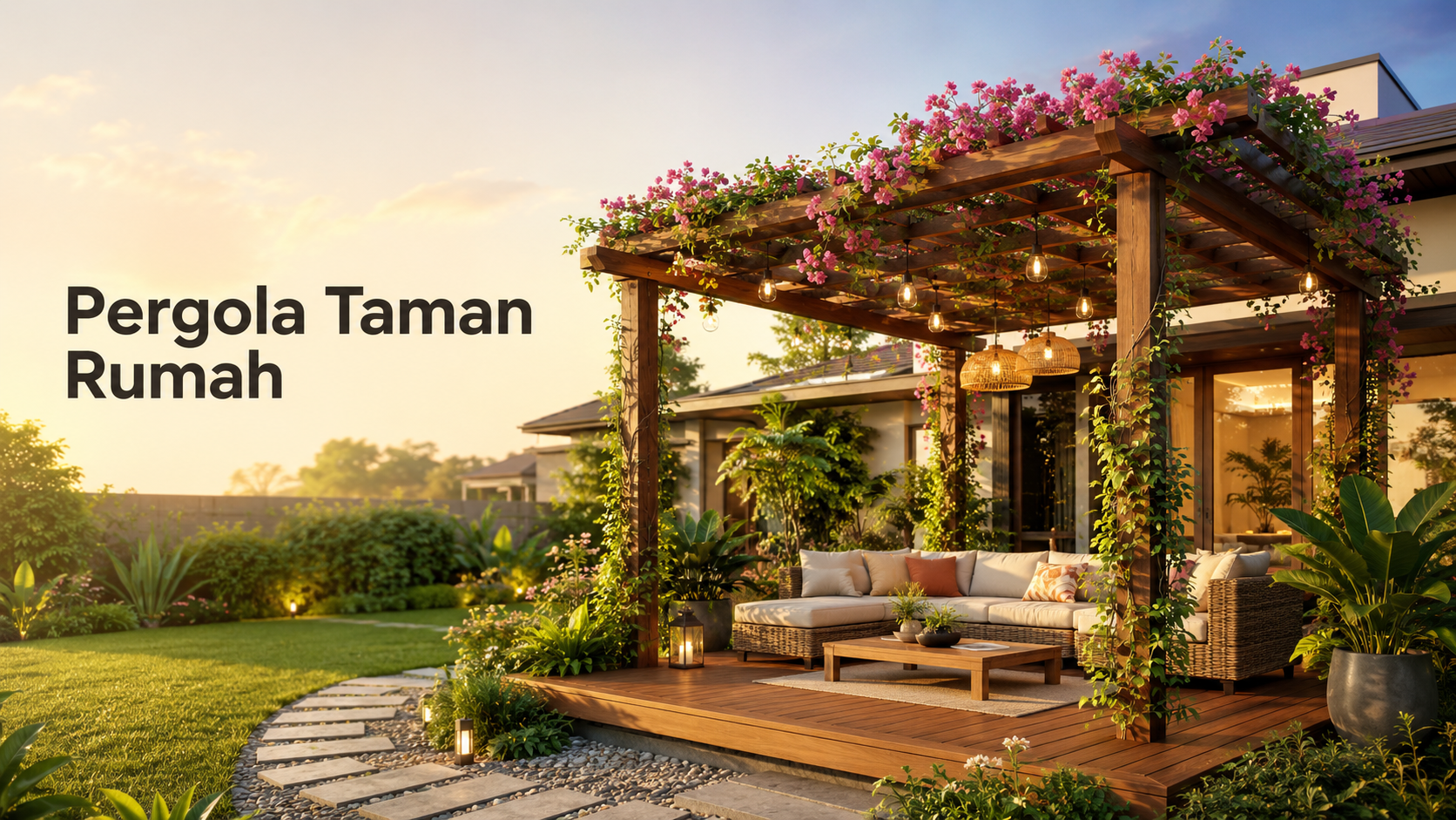 Pergola Taman Rumah